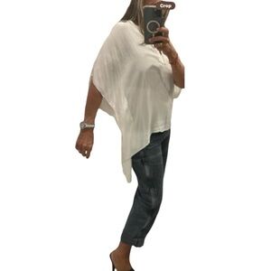 Karen By Karen Kane High Low Tunic in White.Size S